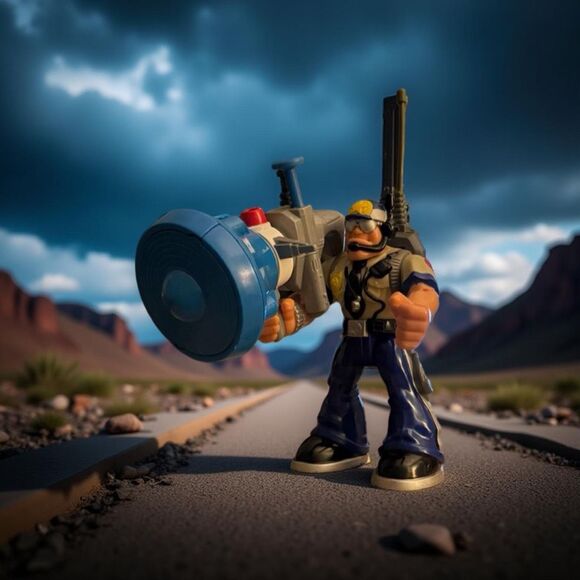 Fisher Price Rescue Hero’s Captain Cuffs Figure & Bull Horn - Picture 1 of 6